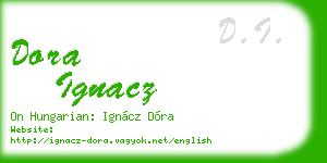 dora ignacz business card